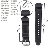 new silicone watchband is suitable for casio watch ae 1000w sgw 400h sgw 300h stainless steel pin buckle black white strap