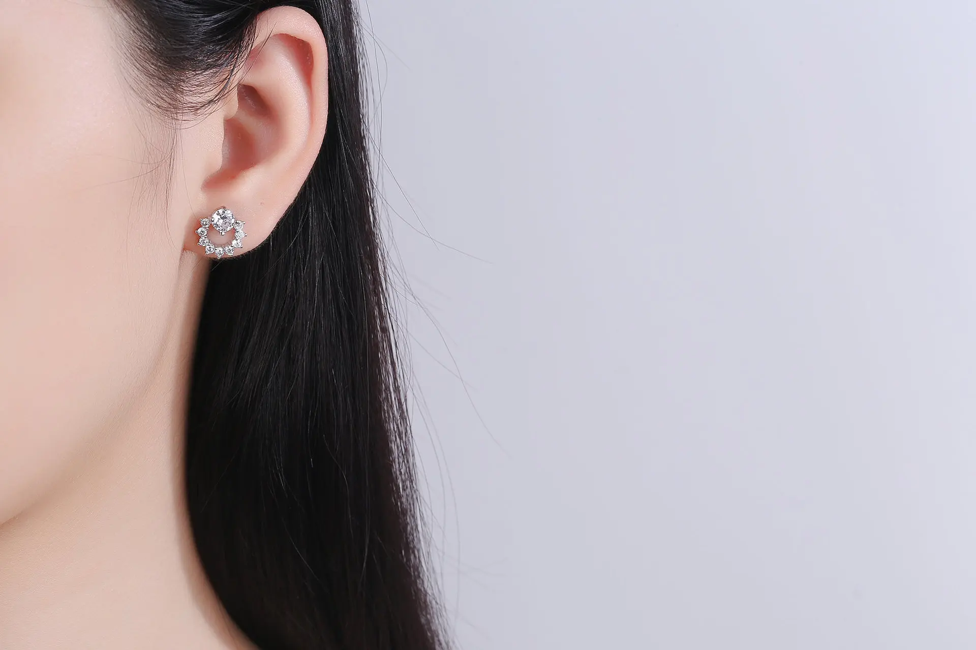 

925 стерлингового серебра висячие серьги с изображением подсолнуха шестерни белого цвета с украшением в виде кристаллов Необычные серьги пи...