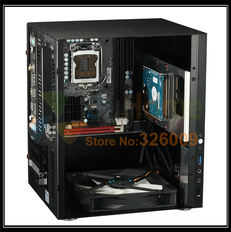 Jonsbo C2 Black C2BK, HTPC ITX мини Чехол для компьютера из алюминия, поддержка 3,5 ''HDD, USB3.0, домашний кинотеатр компьютер, другие C3 V4