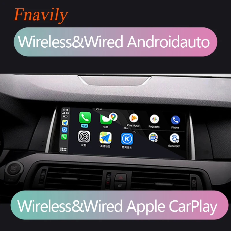 구매 Fnavily 안드로이드 10 자동차 라디오 BMW 5 시리즈 F10 F11 NBT 멀티미디어 네비게이션 라디오 스테레오 무선 CarPlay GPS 와이파이 5G 10.25
