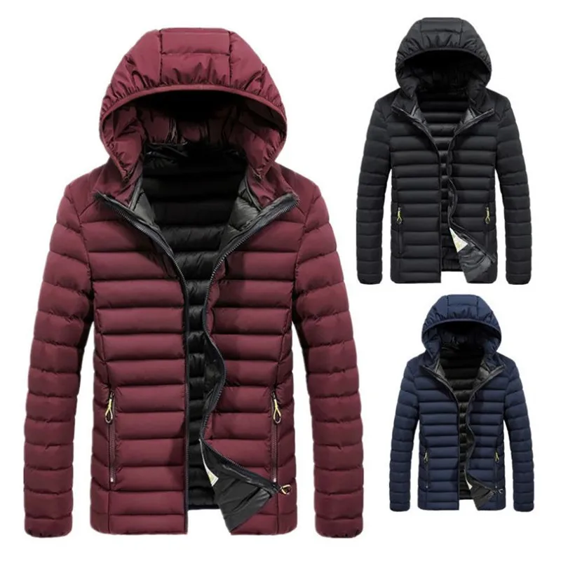 

Winter Warm Waterproof Jacket Men New Autumn Thick Hooded Parkas Mens Fashion Casual Coat