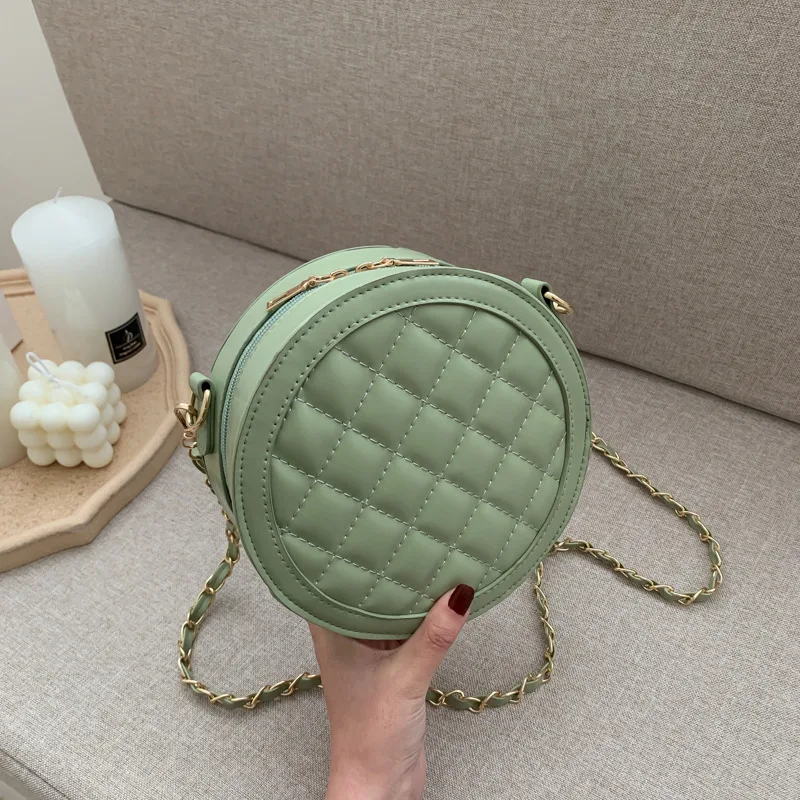 Сумка-мессенджер Женская маленькая круглая сумочка из сетки со стразами лето 2020 |