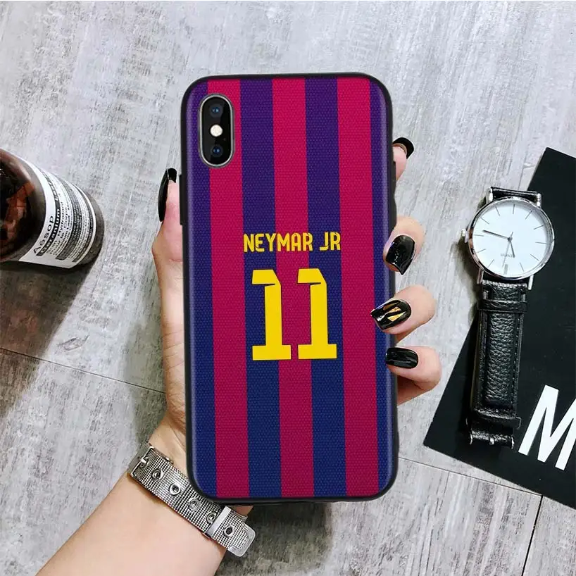 Черный чехол для телефона Neymar с футбольным плеером для Apple IPhone 11 Pro XS MAX XR 7 8 6 6S Plus X 10 Ten 5 5S SE Coque Shell