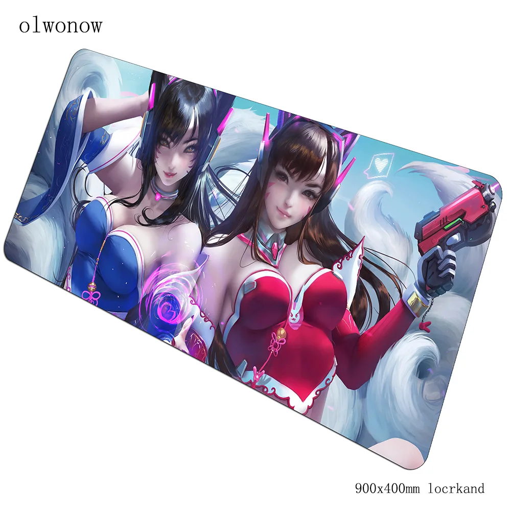 Ahri пикантный коврик для мыши Новое поступление геймер милый 90x40 см Коврик для мыши notbook игровой коврик для мыши толстый коврик для мыши стол padmouse коврики