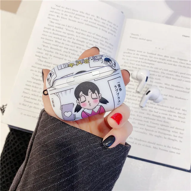 Беспроводной защитный чехол для наушников Buletooth для Airpods 1/2 и Pro, силиконовый чехол с мультипликационным персонажем Doraemon, чехол для наушников