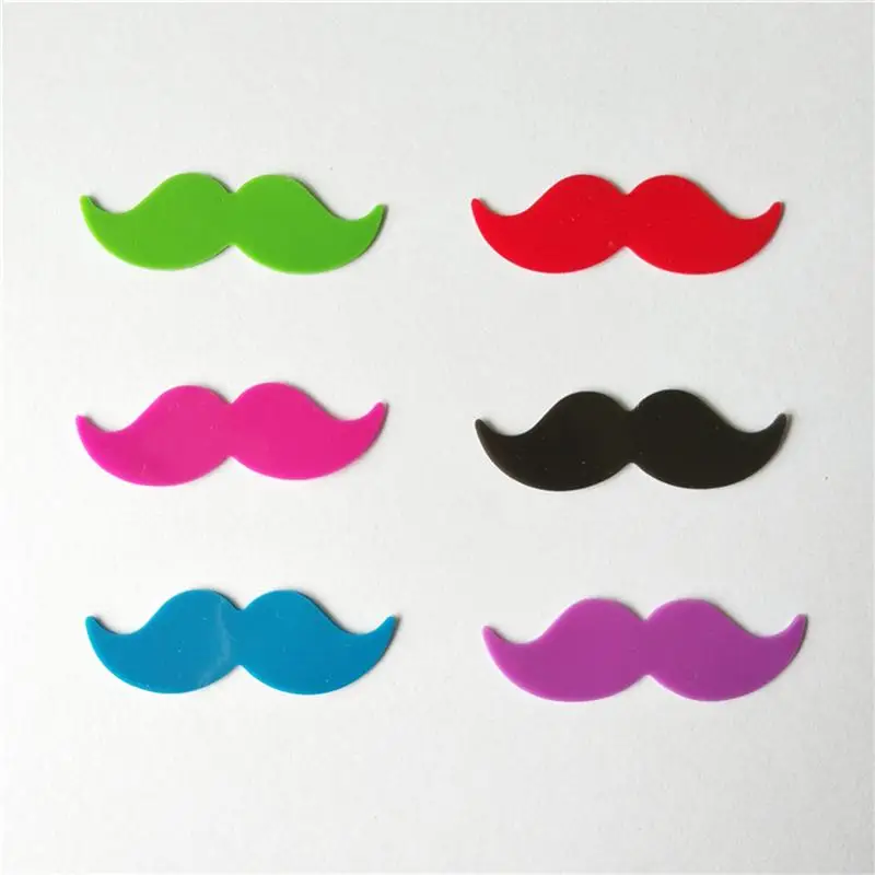

6 Pcs Silicone Red Wine Glass Marker Drink Marker Creative Moustache Shape Glass Identification Marker (Mixed)