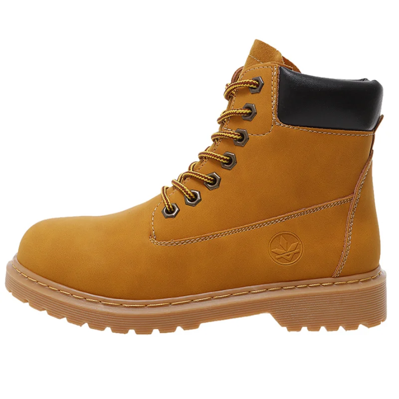 

Couple Boots Winter British Style High-top Women's Tooling Boots Large Size Thick-soled Boots Lovers Casual Warm Martin Boots