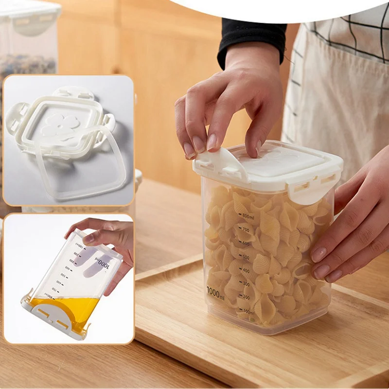 Kitchen Refrigerator Plastic Storage Box Double-Grid Covered Food Multi-Grain Sealed Jar Can New* | Дом и сад