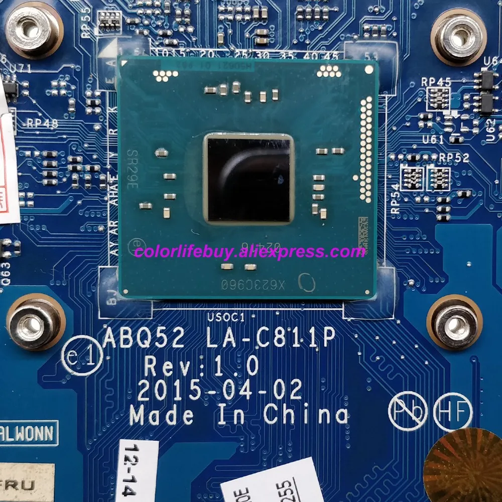 Оригинальная материнская плата ноутбука 815249-601 815249-501 815249-001 ABQ52 LA-C811P PenN3700 для HP