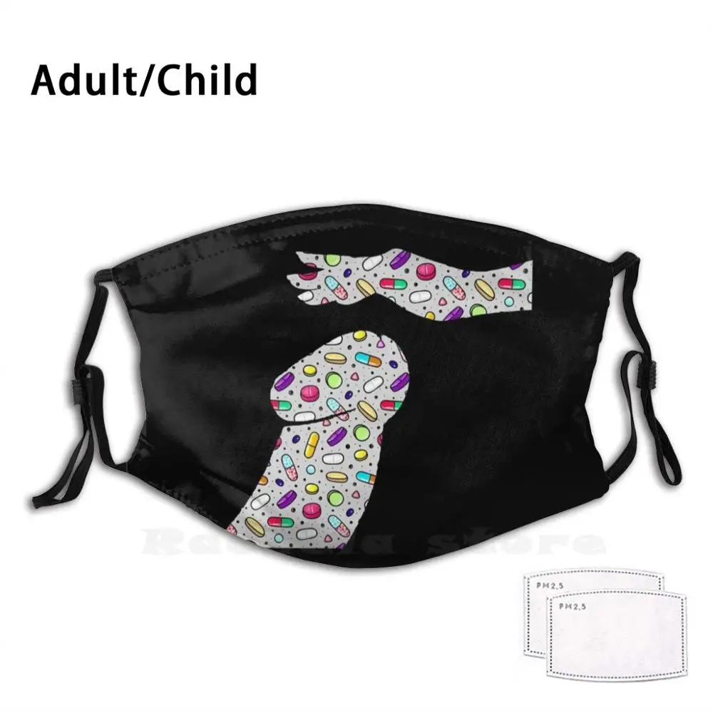 

Dirty Mind Dog Like A Dick Funny Colorful Pills Pharmacy Adult Kids Anti Dust Filter Diy Mask Dirty Dog Funny Dick Cute Puppy