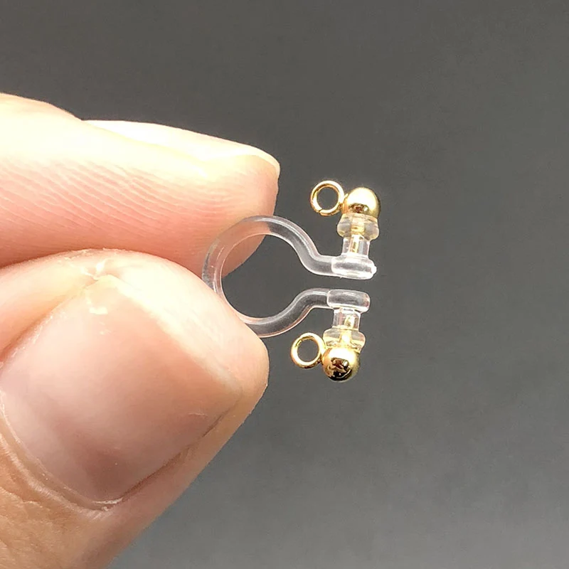 WIWI 6 шт. гипоаллергенный прозрачный зеленый пластиковый u образный зажим для ушей