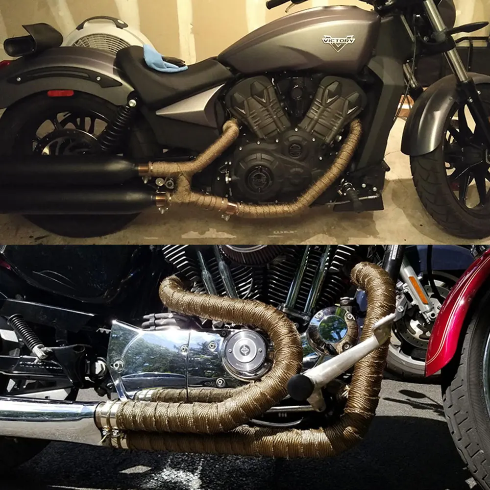 Стекловолоконная теплозащитная пленка для выхлопной трубы мотоцикла 5 см * м/10 м/15