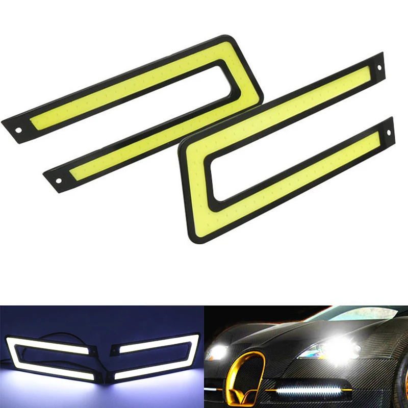 

U-Shaped Car Led Daytime Running Lights Universal High-Brightness Waterproof Modified Cob High-Power Decorative Car led Lights