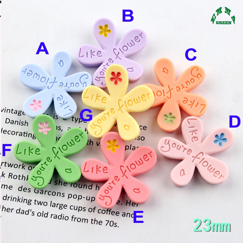 

Lucky Flower Cabochon Charm 10pcs Home Decoration Kawaii Cartoon Resin Flatback Cabochons Scrapbooking Craft DIY Accessories