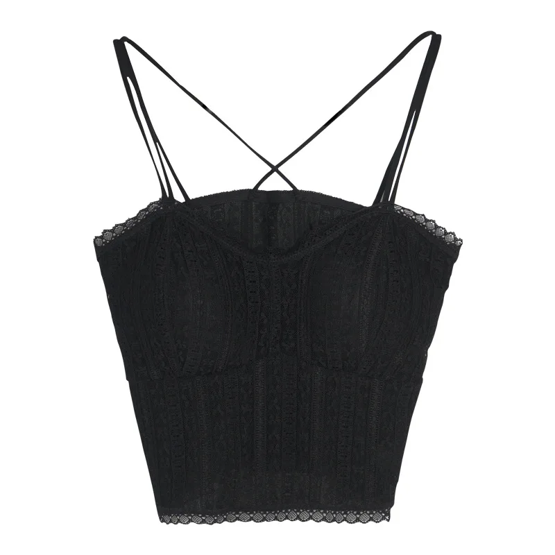 

Lace small camisole women's sexy underwear summer 2021 white corset tank top y2k fox bra streetwear S5230 all neon store clothes