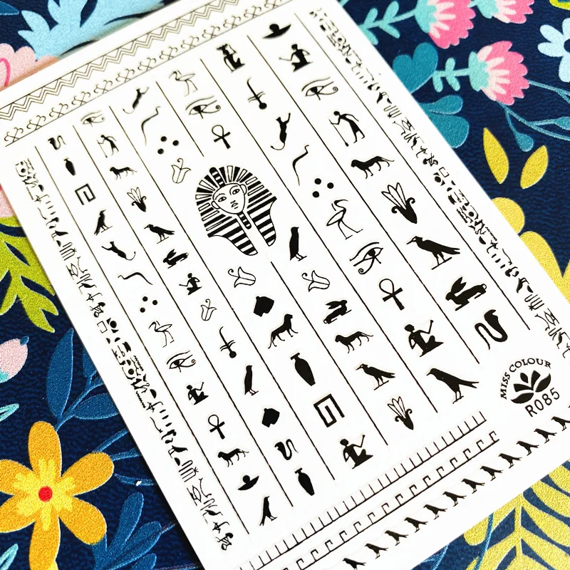 

Newest R-085 irregular shape 3d nail art sticker nail decal stamping export japan designs With adhesive