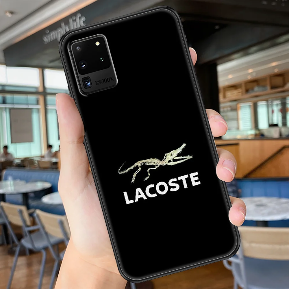 

Fashion LACOETES Brand Phone case For Samsung Galaxy Note 4 8 9 10 20 S8 S9 S10 S10E S20 Plus UITRA Ultra black fashion prime