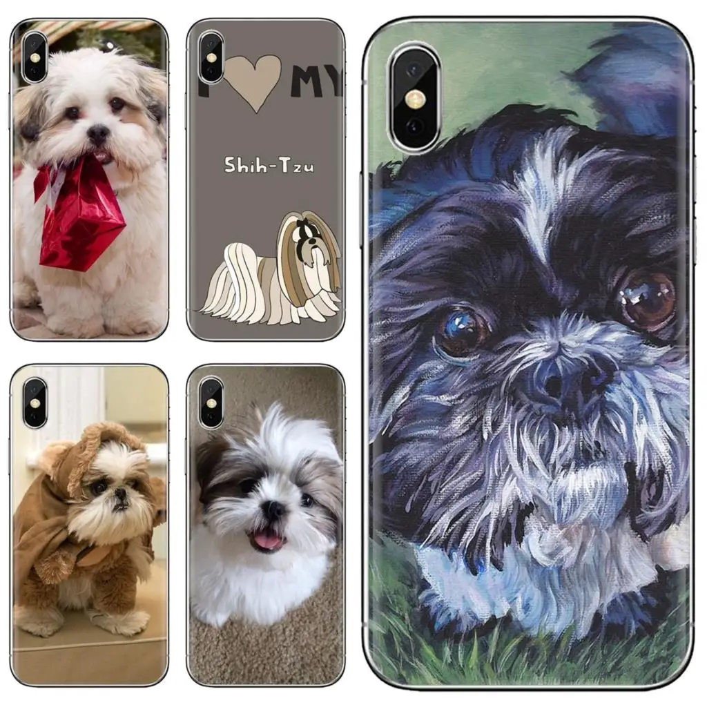 Тонкий силиконовый мягкий ТПУ чехол для телефона с изображением щенков shih tzu ZTE