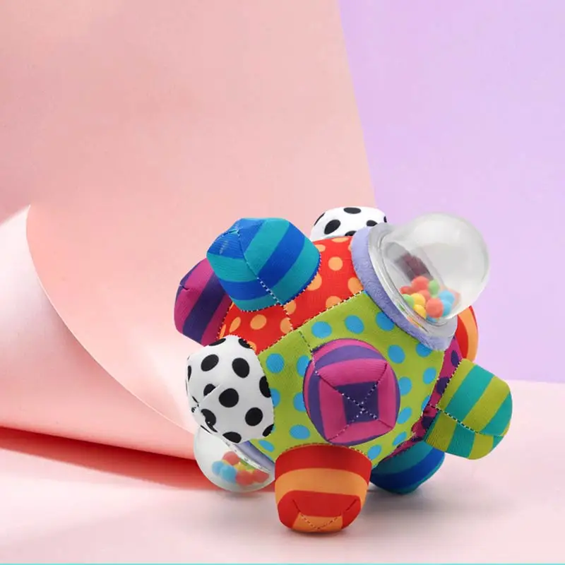 

Fun Little Loud Bell Baby Ball Rattles Toy Baby Toys Develop Baby Intelligence Grasping Toy HandBell Rattle Toys Infant Gift