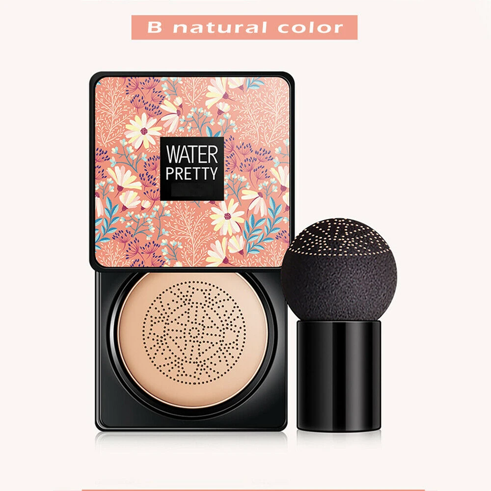 B-Natural Color Воздушная Подушка BB Крем Осветляющий консилер основа+ Грибная пуховка губка долговечная водостойкая косметика для макияжа лица - Цвет: B-Natural Color