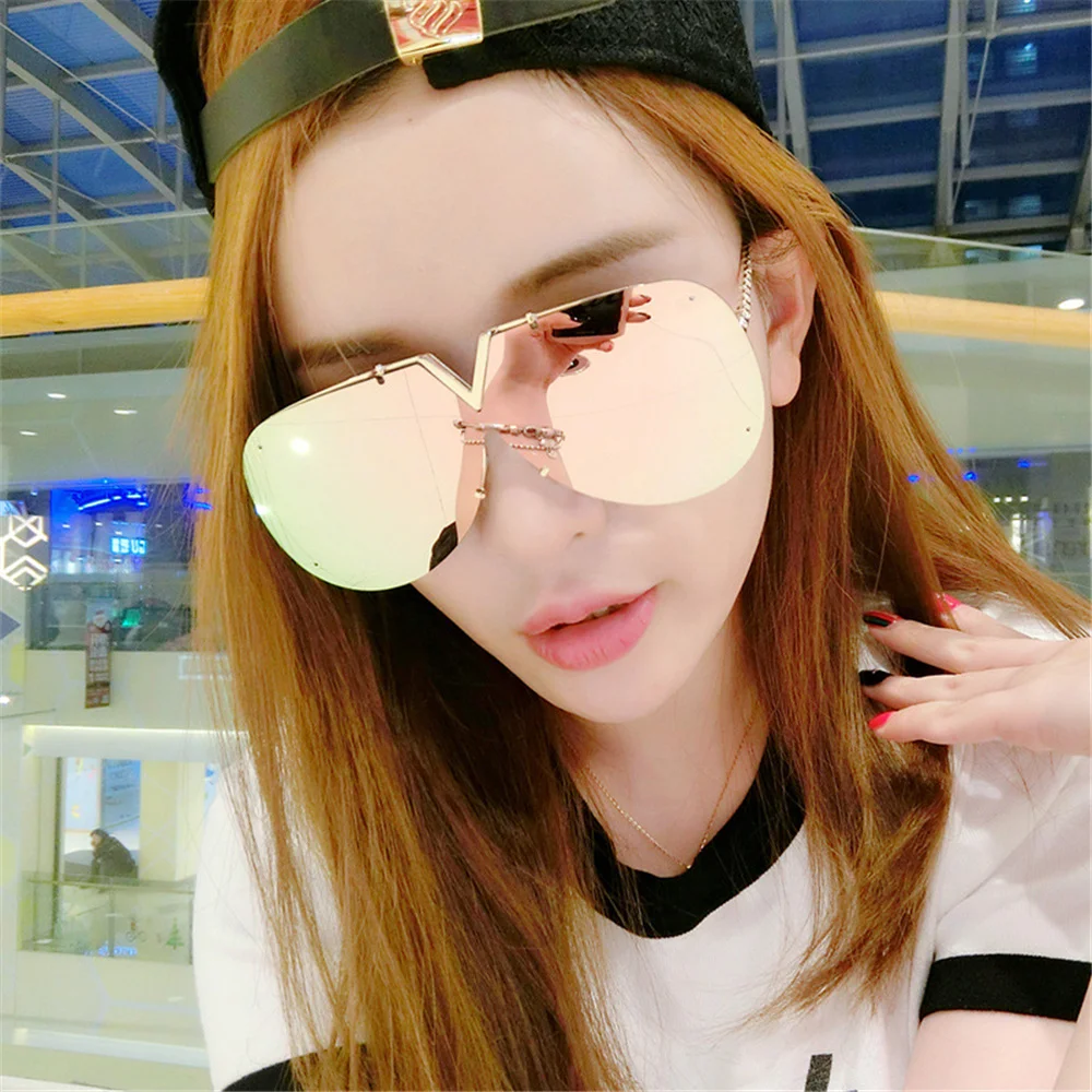 

Солнцезащитные очки оверсайз UV400 для мужчин и женщин, модные брендовые дизайнерские очки