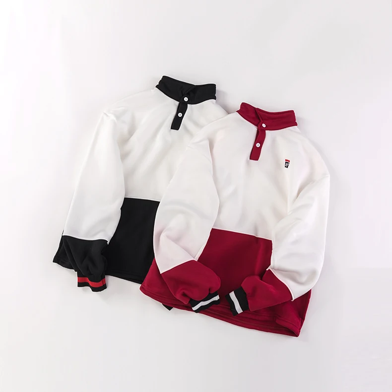 Женская толстовка с капюшоном полосатая рубашка пуловер воротником поло модная