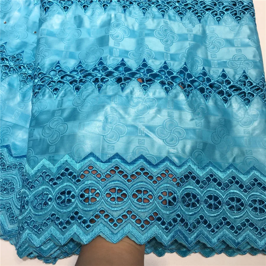 100% хлопчатобумажная вышитая кружевная ткань для женщин 2019 высококачественное