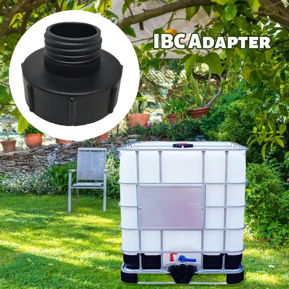 

IBC Adapter S100x8 To S60x6 Tank Connector Adapter Replacement Garden Watering Pipe Connector Black