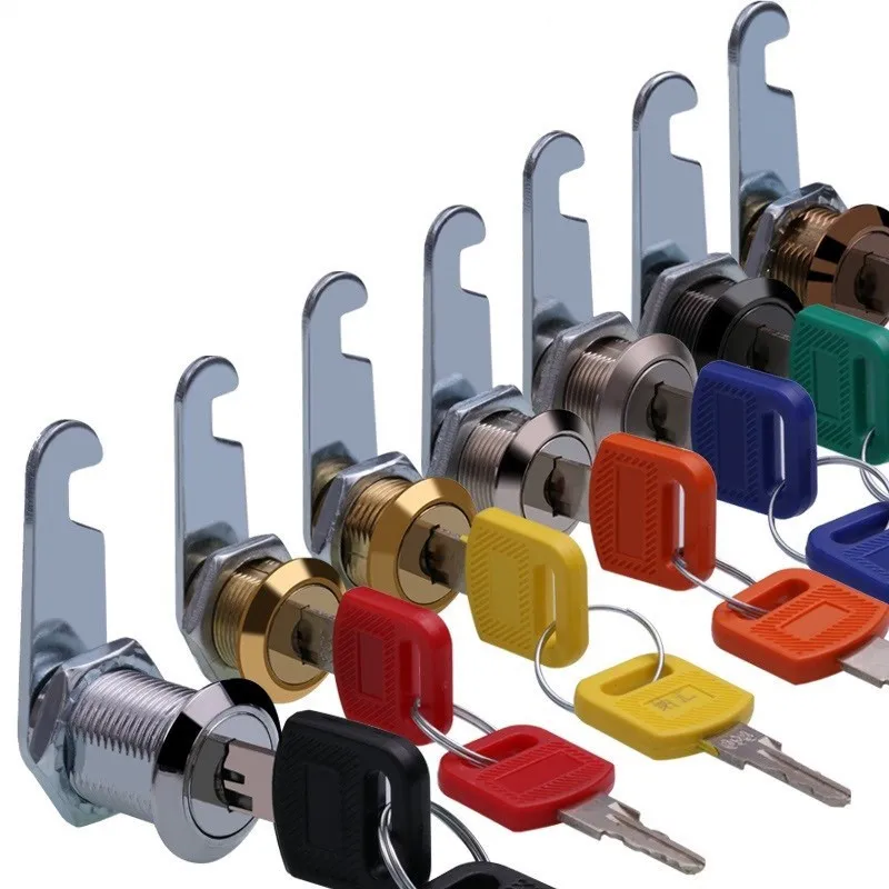 

Multicolor Cam Cylinder Locks Door Cabinet Mailbox Drawer Cupboard Locker Security Furniture Lock With Key Safety Tools Hardware