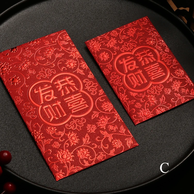

6Pcs Creative Gift Bag Spring Festival Marriage Birthday Pack Red Packet Red Envelope Festival 2021 Chinese New Year Creative 3D