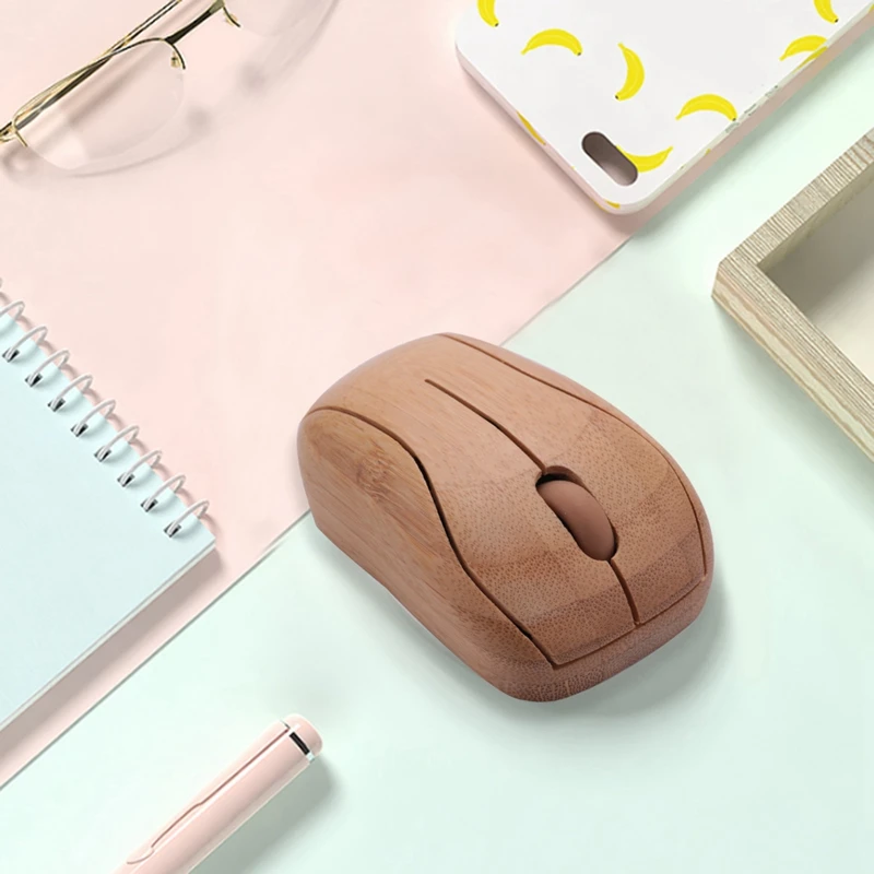 Беспроводная оптическая бамбуковая мышь 2 4 ГГц Регулируемая DPI компьютерная с