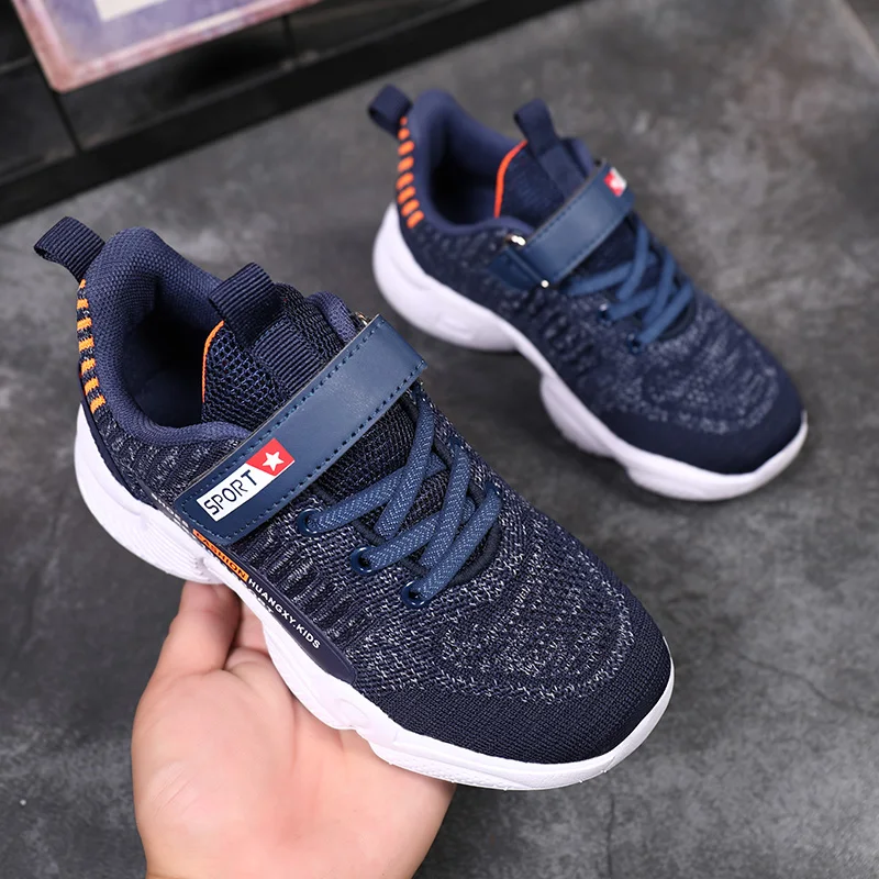29 39 детские мальчики спортивная обувь кроссовки для детей Обувь с дышащей сеткой