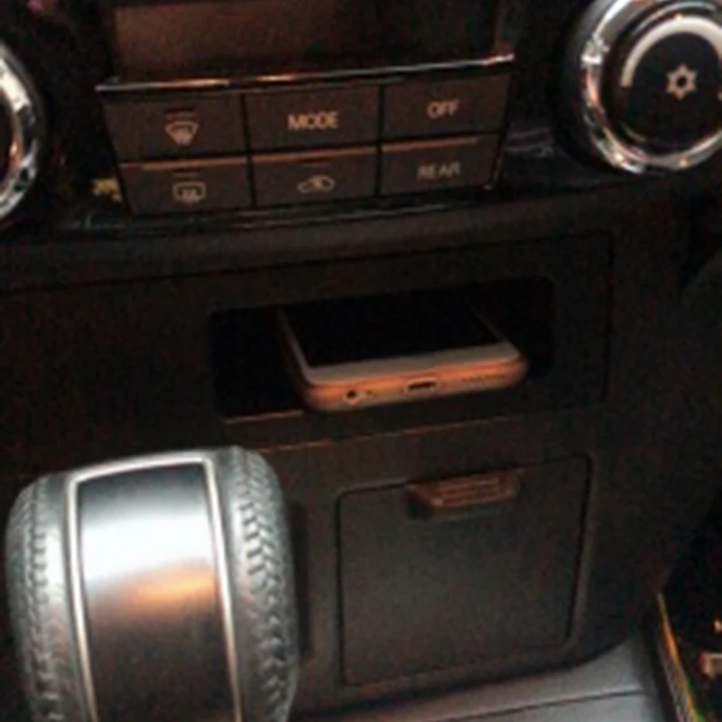 15w car qi wireless charger charging plate wireless phone charger accessories for mitsubishi pajero 2006 2018 for iphone 8 x free global shipping