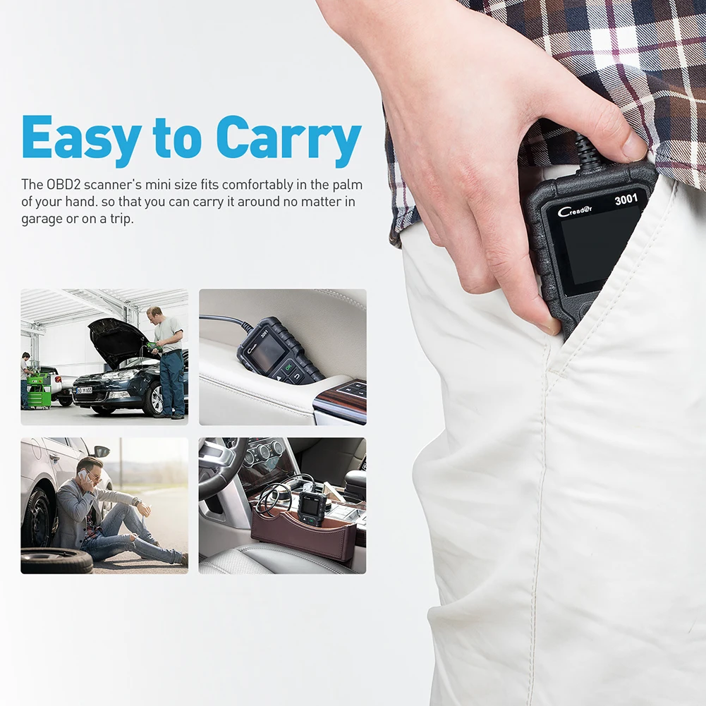 

LAUNCH X431 Creader 3001 Full OBDII EOBD Code Reader Scanner CR3001 Car Auto Diagnostic Tool English