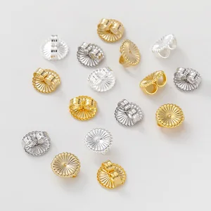 20pcs/lot Earring Studs Backs Stoppers Color Retention Flower Ear Stud Caps For Jewelry Making DIY E in Pakistan