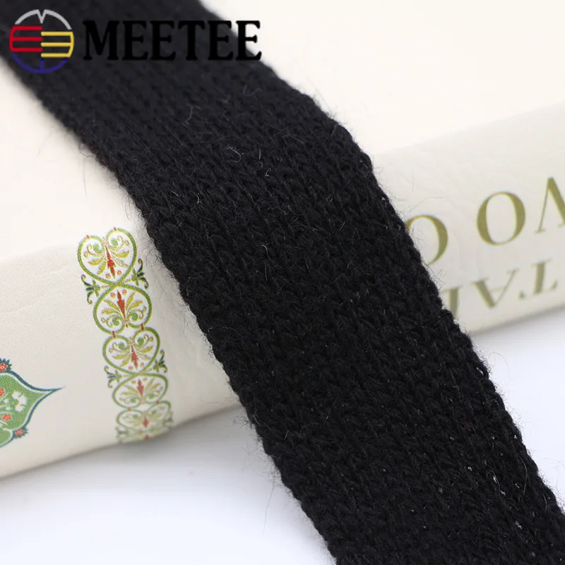 Meetee 5 ярдов 30 мм кроличья шерсть пряжа тесьма хлопок тканый пояс Лента отделка