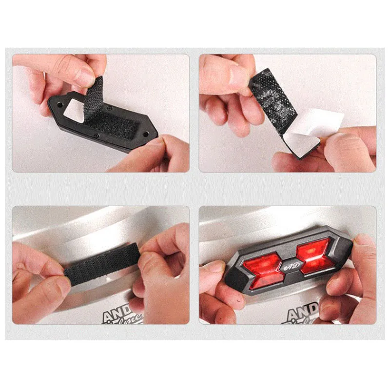 Мотоциклетный шлем ночная световая полоса сигнал безопасности предупреждающий