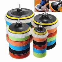 sponge buffing polishing pads 8 pcs set 567 backing plate m14 thread cutting kit for car polisher compounding and waxing