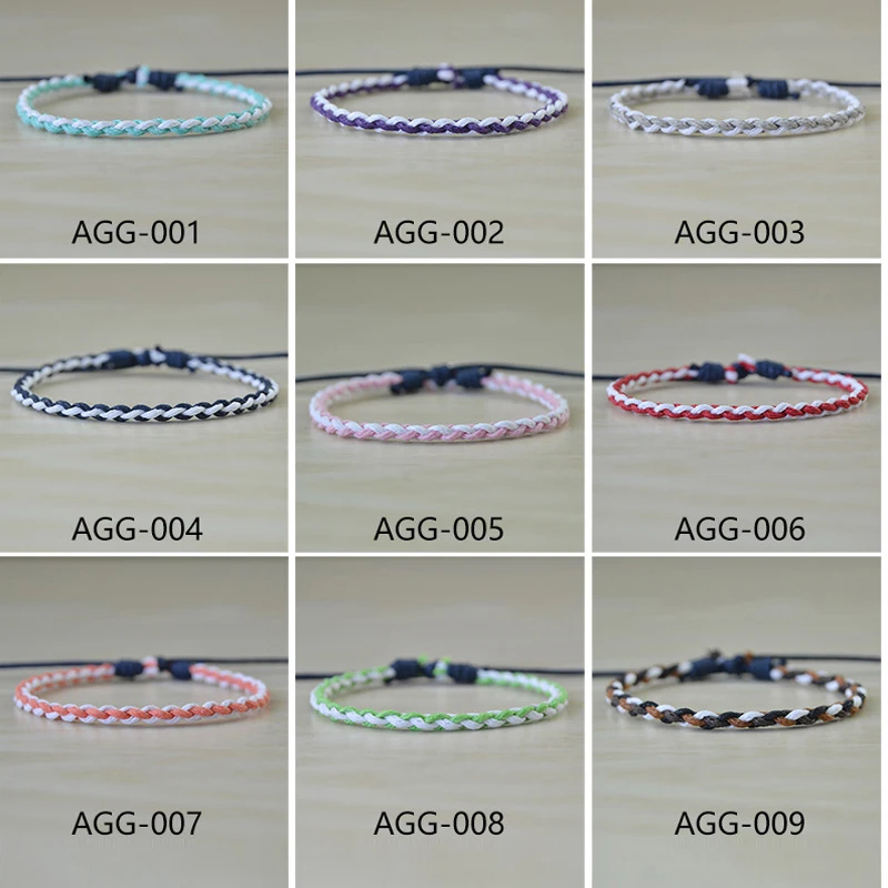 Новый ручной тканый хлопковый и пеньковый веревочный цветной женский мужской