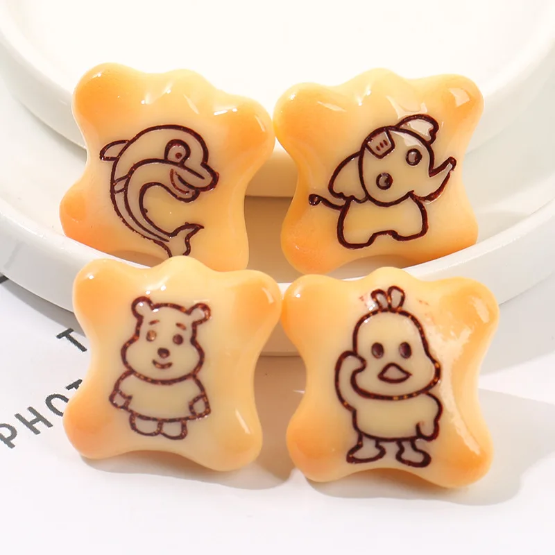 12 шт. мультяшный медведь цыпленок печенье плоская задняя сторона кабошон