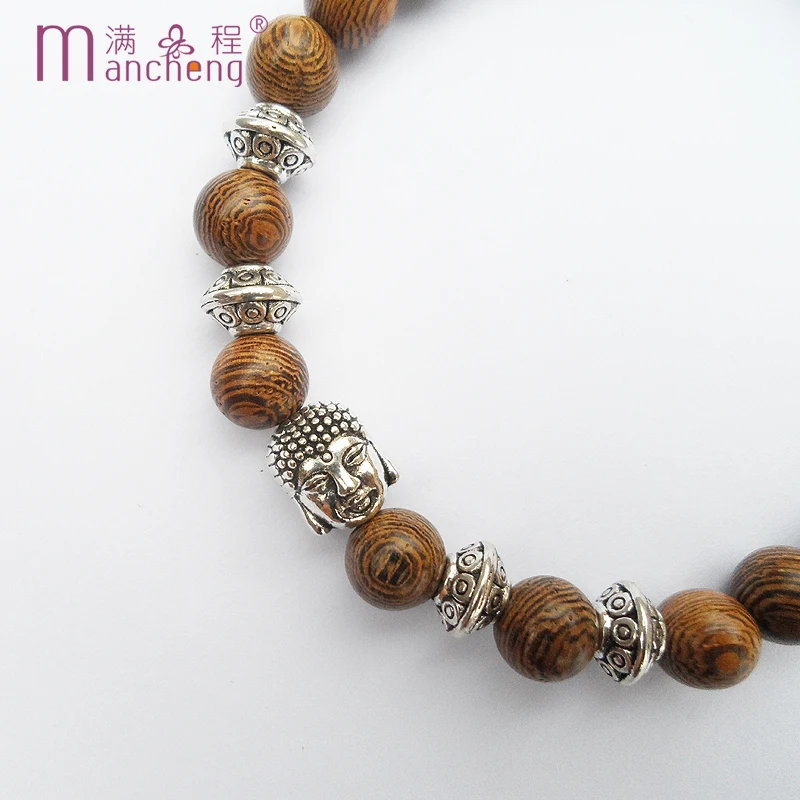 Браслет мужской с деревянными бусинами буддистский браслет из натуральной