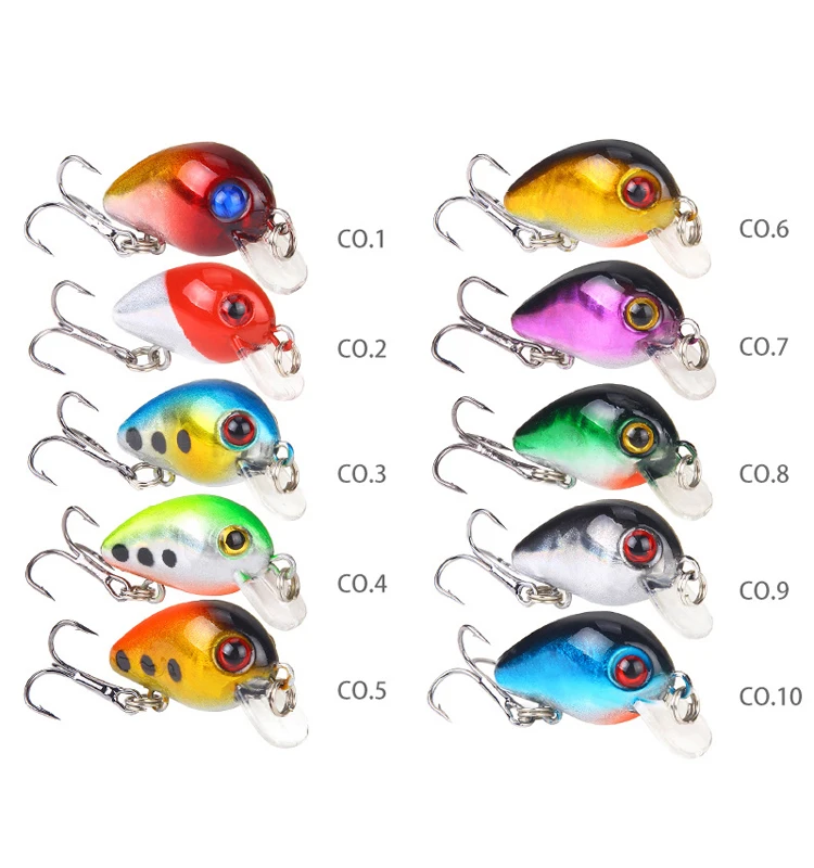 

Explosion 3cm/1.6g Floating Rock Bait Big Head Simulation Fake Bait Mini for choose minnow Bait quality professional minnow