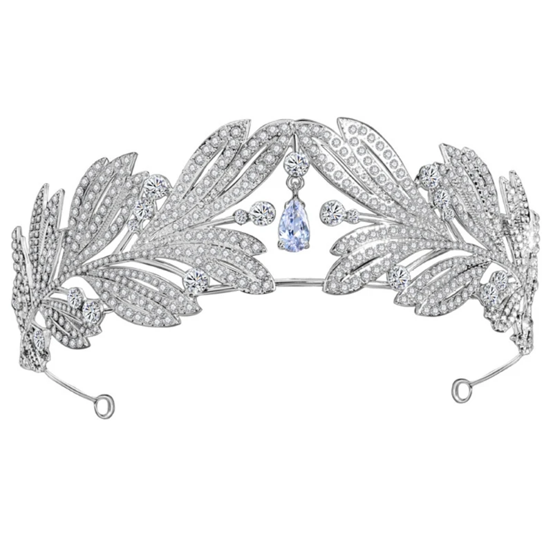

Rhinestone Zirconia Crown Beads Shiny Headband Bridal Wedding Hair Accessories