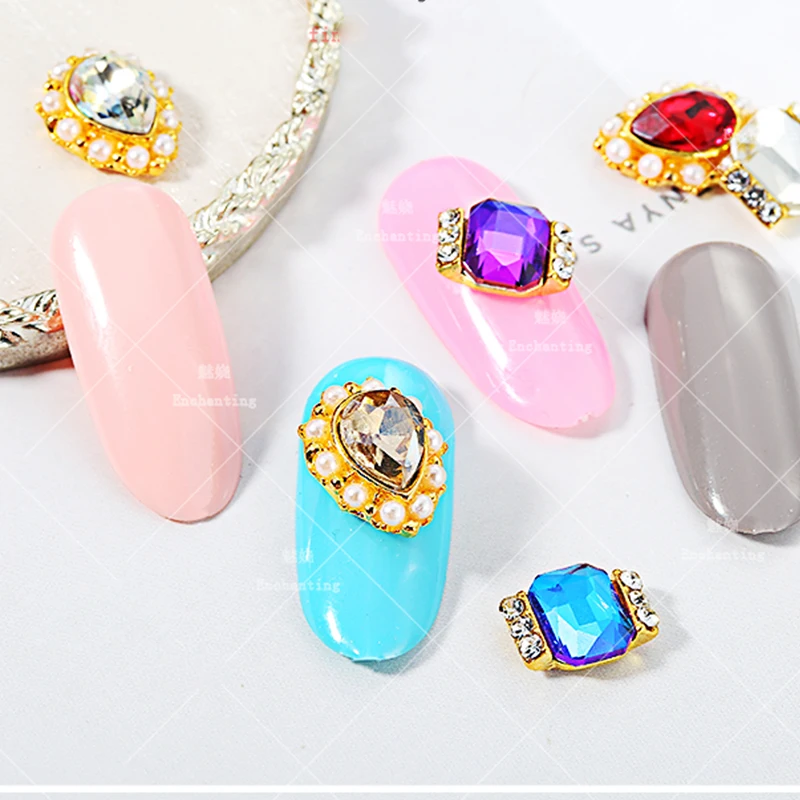 10 шт/сплав ногтей AB Кристальные бриллианты Ретро ногти очарование Хрустальные