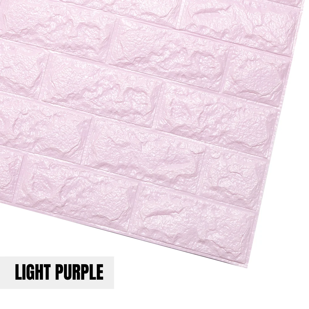 Light purple 70*77 см DIY 3D кирпичные настенные наклейки, украшение для дома, декор для гостиной, спальни, пенопластовые самоклеящиеся обои, художественные настенные наклейки для дома - Цвет: Light purple