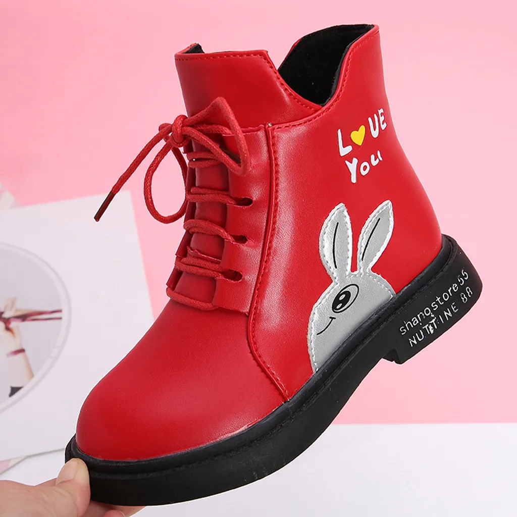 winter boots Children Baby toddler girl boots princess Cartoon Shoes Leather Winter Cotton Warm winter boots kids#Y3