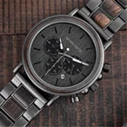 Часы наручные BOBO BIRD Мужские кварцевые, люксовые модные светящиеся с деревянным ремешком, с автоматической датой и хронографом, подарок