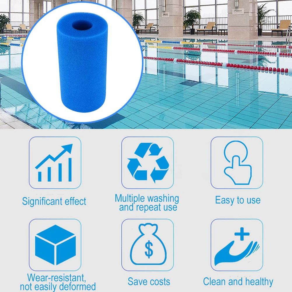 Многоразовый фильтр для бассейна портативная пенопластовая губка моющиеся