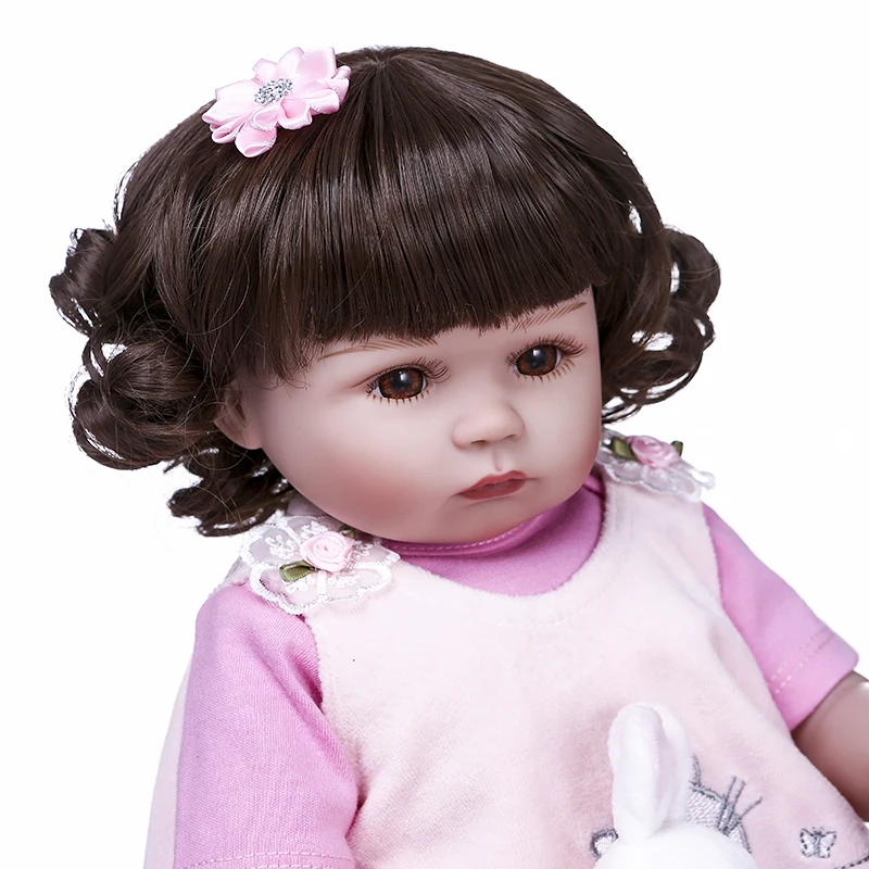 Оригинальная полностью мягкая силиконовая кукла NPK 47 см кукла-младенец девочка