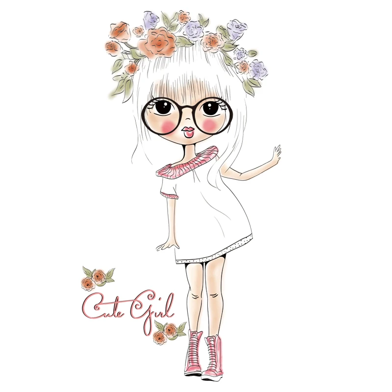 Красивые нашивки для девочек теплопередающие рандомные на заказ Набор наклеек с